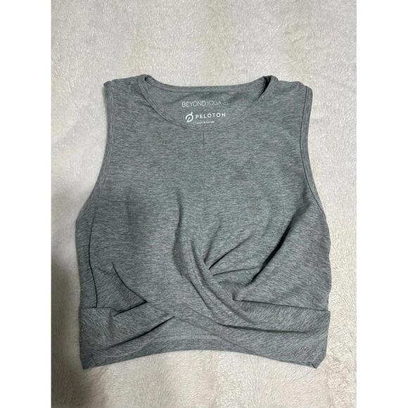 Peloton Other - Beyond Yoga x Peloton Twist Front Crop Tank Top - Gray, Size M